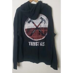 Roger Waters The Wall Live Full Zip Hoodie Pink Floyd 2010 Tour XXL HAS HOLES